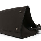 Matte Grained Calfskin Soft Margaux 12 Dark Chocolate