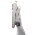 New Denim GG Monogram Dollar Calfskin Enamel Super Mini Dionysus Shoulder Bag Blue Tea Cuir Epilog Electric Blue