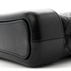 Aged Calfskin Quilted Small Gabrielle Hobo So Black