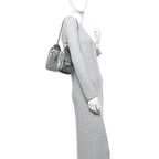 Metallic Caviar Quilted Mini Chanel 25 Handbag Anthracite