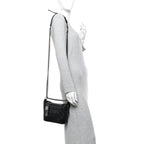 Aged Calfskin Quilted Small Gabrielle Hobo Black