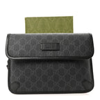 GG Supreme Monogram Web Slim Belt Bag Black Grey