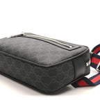 Soft GG Supreme Monogram Web Belt Bag Black Grey