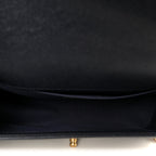Caviar Quilted Medium Boy Flap Navy
