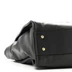 Calfskin Small Deauville Tote Black