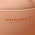Metallic Caviar Quilted Small Chanel 25 Handbag Copper
