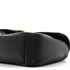 Calfskin Matelasse Small GG Marmont Shoulder Bag Black