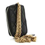 Aged Calfskin Quilted 2.55 Reissue Clutch With Chain Black