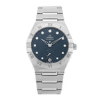 Stainless Steel Diamond 34mm Constellation Co-axial Master Chronometer Automatic Watch Blue 131.10.34.20.53.001
