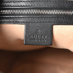 Calfskin Web Stripe Medium Dionysus Hobo Black