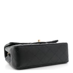 Lambskin Quilted Mini Rectangular Flap Black