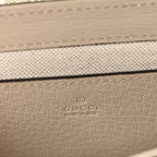 GG Supreme Monogram Textured Dollar Calfskin Web Mini Ophidia Envelope Shoulder Bag Beige Mystic White Oatmeal