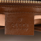 GG Supreme Monogram Azalea Calfskin Web Medium Jackie 1961 Hobo Beige Ebony Brown Sugar