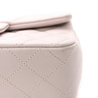 Lambskin Quilted Mini Rectangular Flap Light Purple