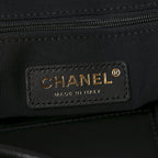 Suede Calfskin Shiny Lambskin Quilted Small Coco Base Shopping Bag Beige Black
