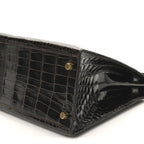 Shiny Alligator Kelly Sellier 32 Havane