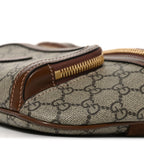 GG Supreme Monogram Textured Calfskin Retro Interlocking G Belt Bag Beige Ebony Brown Sugar