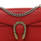 Dollar Calfskin Swarovski Crystal Small Dionysus Shoulder Bag Hibiscus Red