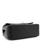 Lambskin Quilted Mini Rectangular Flap Black