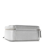 Metallic Caviar Quilted Large CC Filigree Vanity Case Silver