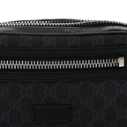 Soft GG Supreme Monogram Web Belt Bag Black Grey