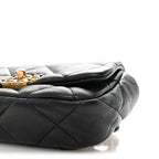 Goatskin Quilted Chanel 19 Waist Bag Black