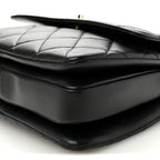 Lambskin Quilted Small Trendy CC Dual Handle Flap Bag Black