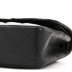 Caviar Quilted Small Double Flap Black