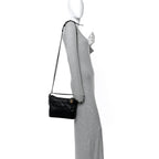 Aged Calfskin Quilted New Medium Gabrielle Hobo Black
