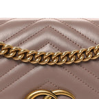 Calfskin Matelasse Small GG Marmont Shoulder Bag Porcelain Rose
