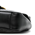 Calfskin Matelasse Small GG Marmont Shoulder Bag Black