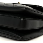 Lambskin Quilted Mini Trendy CC Dual Handle Flap Bag Black