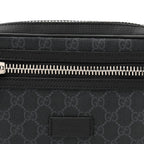 Soft GG Supreme Monogram Web Belt Bag Black Grey
