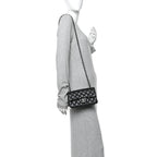 Lambskin Quilted Mini Rectangular Flap Black