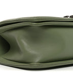 Calfskin Chevron Quilted Medium Boy Flap Green