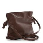 X SUNA FUJITA Nappa Flamenco Knot Clutch Havana