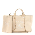 Mixed Fibers Small Deauville Tote White