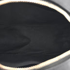 Caviar Quilted Round Filigree Crossbody Black