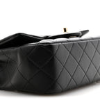 Lambskin Quilted Mini Rectangular Flap Black