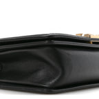Lambskin Quilted Medium Boy Flap Black