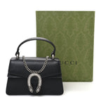 Dollar Calfskin Crystal Mini Dionysus Top Handle Bag Black Crystal
