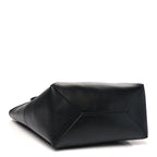 Shiny Calfskin Medium Puzzle Fold Tote Black