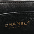 Lambskin Quilted Trendy Vanity Case Black