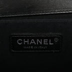 Calfskin Pleated Medium Boy In Rome Flap Black White