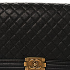Caviar Quilted New Medium Boy Flap Black
