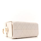 Caviar Quilted Mini Chanel 25 Handbag White