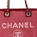 Canvas Mini Deauville Tote Red