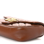 Azalea Calfskin Matelasse Diagonal Super Mini GG Marmont Shoulder Bag Cuir