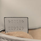 Calfskin Matelasse Super Mini GG Marmont Shoulder Bag Grey