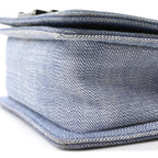 Denim Chevron Small Boy Flap Light Blue